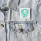 Hepatitis B (HBV) Jade Awareness Ribbon Angel Butt Button (Beispiel)