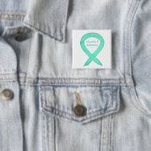 Hepatitis B (HBV) Jade Awareness Ribbon Custom But Button (Beispiel)