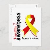 Hepatitis C - Bewusstsein 5 Postkarte (Vorne/Hinten)