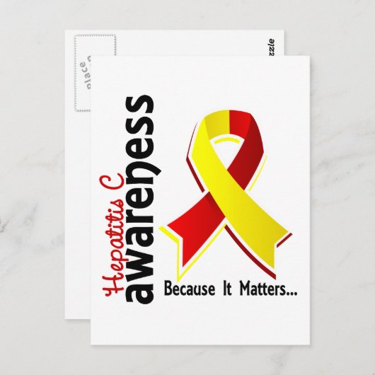Hepatitis C - Bewusstsein 5 Postkarte (Vorne/Hinten)