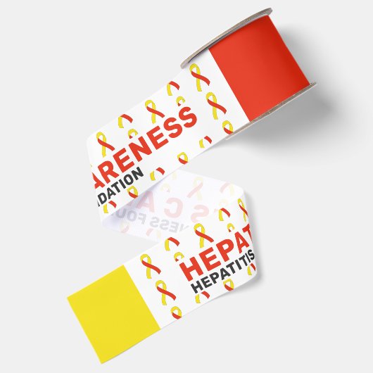Hepatitis-C-Bewusstseinsmuster-Schleife Ripsband (Rückseite)
