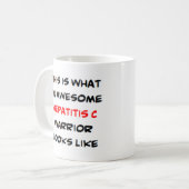 Hepatitis-C-Krieger, großartig Kaffeetasse (Vorderseite Links)