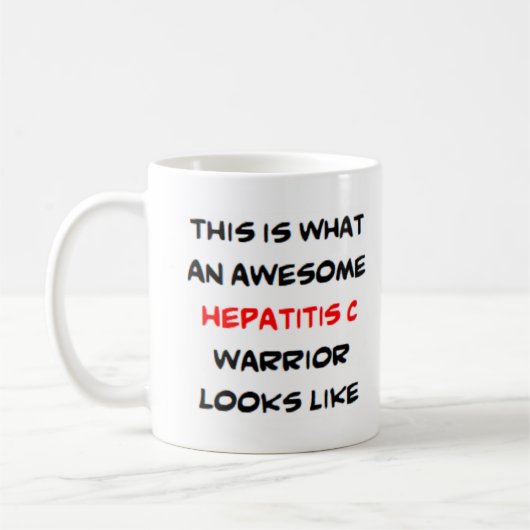 Hepatitis-C-Krieger, großartig Kaffeetasse (Links)