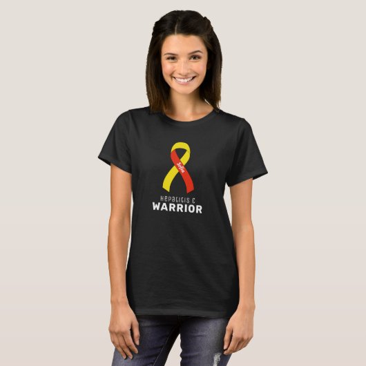 Hepatitis-C-Krieger Ribbon Black Women's T - Shirt (Vorne ganz)