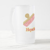Hepatitis C Mattglas Bierglas (Vorderseite Links)