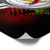 Hepatitis C, rot und gelb Poster (Ecke)