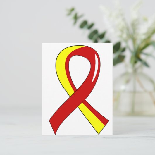 Hepatitis C - Rotes Gelbband 3 Postkarte (Stehend Vorderseite)