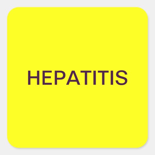 Hepatitis Medizinische Chart-Labels Quadratischer Aufkleber (Vorderseite)