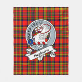 Hepburn Clan Abzeichen Tartan Kariert Fleecedecke (Vorderseite)