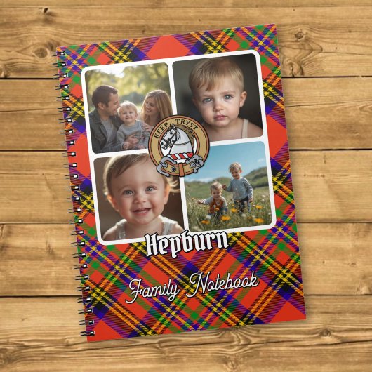 Hepburn-Familienfotocollage Notizblock