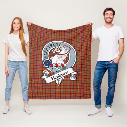 Hepburn Modern Clan Abzeichen Tartan Kariert Fleecedecke (Beispiel)