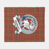 Hepburn Modern Clan Abzeichen Tartan Kariert Fleecedecke (Vorderseite (Horizontal))