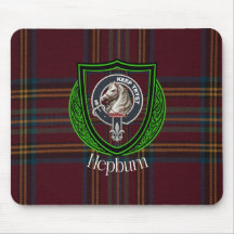Hepburn Scottish Clan Tartan and Crest