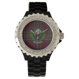 Hepburn Scottish Clan Tartan & Crest Armbanduhr