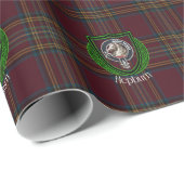 Hepburn Scottish Clan Tartan & Crest Geschenkpapier (Rolleneckpunkt)