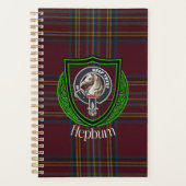 Hepburn Scottish Clan Tartan & Crest Planer (Vorderseite)