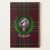 Hepburn Scottish Clan Tartan & Crest Planer (Rückseite)