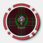Hepburn Scottish Clan Tartan & Crest Pokerchips (Rückseite)