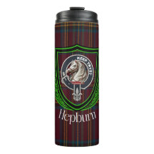 Hepburn Scottish Clan Tartan & Crest