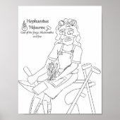Hephaestus-Farbseite Poster (Vorne)
