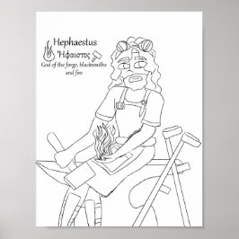 Hephaestus-Farbseite Poster