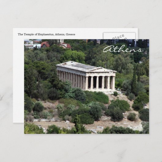 Hephaestus grün postkarte (Vorne/Hinten)