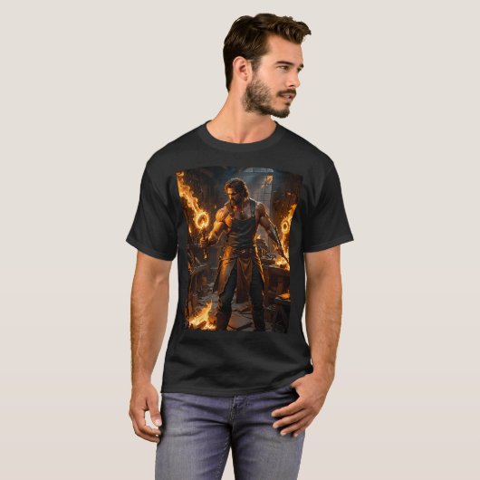 Hephaestus Hephaistos Vulkan Griechischer Mytholog T-Shirt (Vorne ganz)