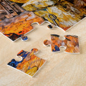 Hephaestus in der Schmiede mit Hammer, Amboss, Vul Puzzle (Seite)