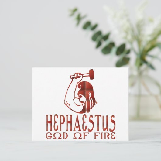 Hephaestus Postkarte (Stehend Vorderseite)
