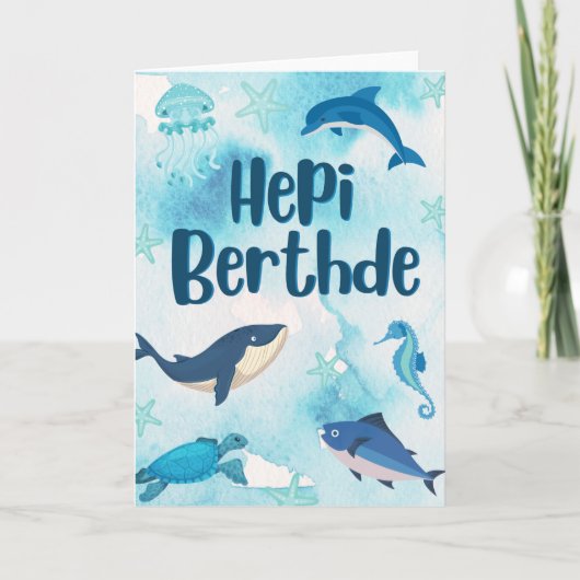 Hepi Birthde Papua Neue Guinea Karte (Vorderseite)