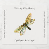 Hepialus humuli women - Ghost Moth oder Ghost Swif Bierflaschenetikett (Einzelnes Label)