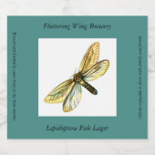 Hepialus humuli women - Ghost Moth oder Ghost Swif Bierflaschenetikett (Einzelnes Label)