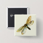 Hepialus humuli women - Ghost Moth oder Ghost Swif Button (Vorne & Hinten)