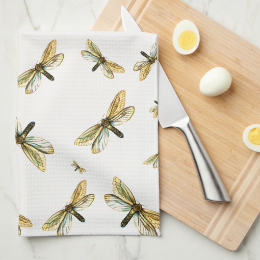 Hepialus humuli women - Ghost Moth oder Ghost Swif Geschirrtuch (Viertel Falte)