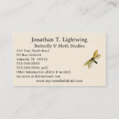 Hepialus humuli women - Ghost Moth oder Ghost Swif Visitenkarte (Rückseite)