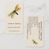 Hepialus humuli women - Ghost Moth oder Ghost Swif Visitenkarte (Vorne/Hinten)