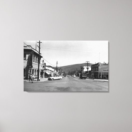 Heppner, Oregon Main Street View Foto Leinwanddruck (Vorderseite)