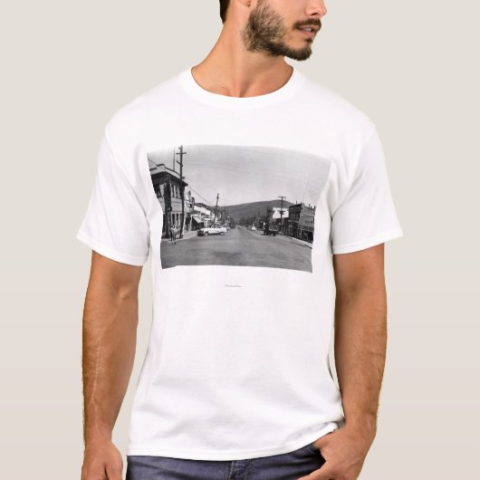 Heppner, Oregonhauptstraßen-Ansicht-Fotografie T-Shirt (Vorderseite)