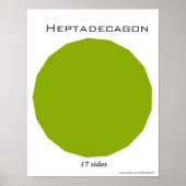 Heptadecagon-Poster aus Polygon Poster (Vorne)