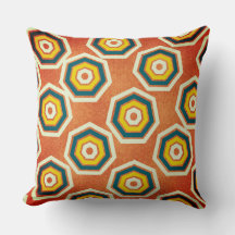 Heptagon Farben auf rauem Orangengrund