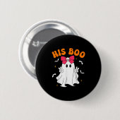 Her Boo & His Boo Funny Matching Halloween Cou Button (Vorne & Hinten)