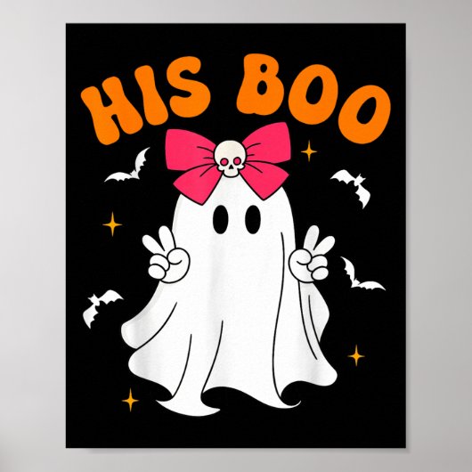 Her Boo &amp; His Boo Funny Matching Halloween Cou Poster (Vorne)