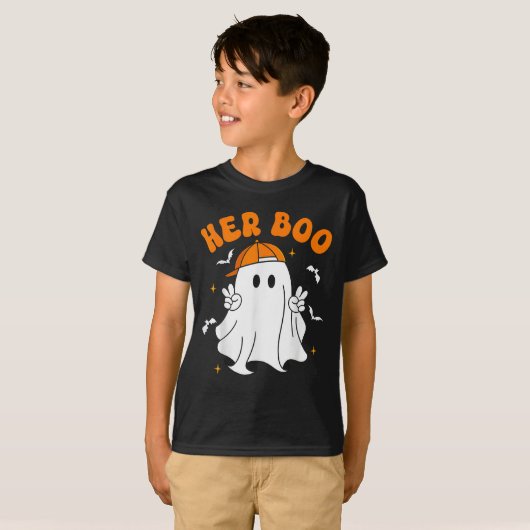 Her Boo & His Boo Funny Matching Halloween Cou T-Shirt (Vorne ganz)