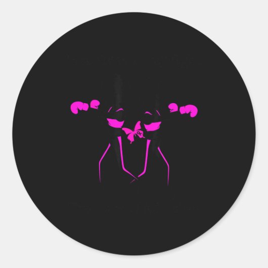 Her Breast Cancer Fight Is My Fight Friends Suprt Runder Aufkleber (Vorderseite)