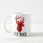 Her Buck Deer Hunting Christmas Husband Gift Coupl Kaffeetasse (Links)