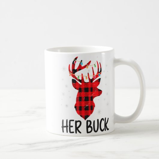 Her Buck Deer Hunting Christmas Husband Gift Coupl Kaffeetasse (Rechts)