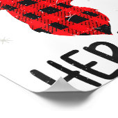 Her Buck Deer Hunting Christmas Husband Gift Coupl Poster (Ecke)