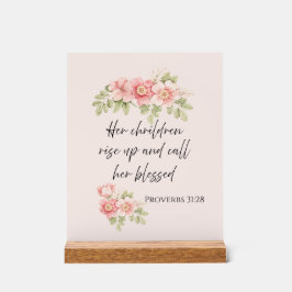 Her children rise up and call her blessed  acrylschild