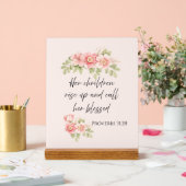 Her children rise up and call her blessed  acrylschild (Hochzeit)