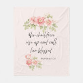 Her children rise up and call her blessed  fleecedecke (Vorderseite)